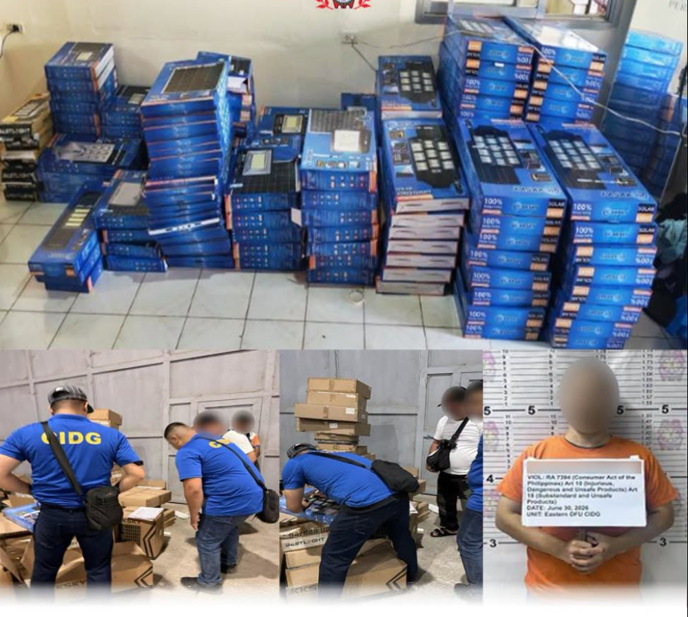 CIDG COLLARS CHINESE FOR TRADING PHP 1.5M ALLEGED SUBSTANDARD SOLAR LIGHTS AND PANELS IN BULACAN